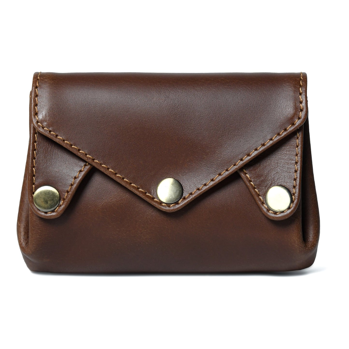 Brown Leather Accordion Wallet
