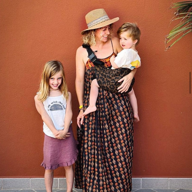Toddler Carrier Leopard Print Brown