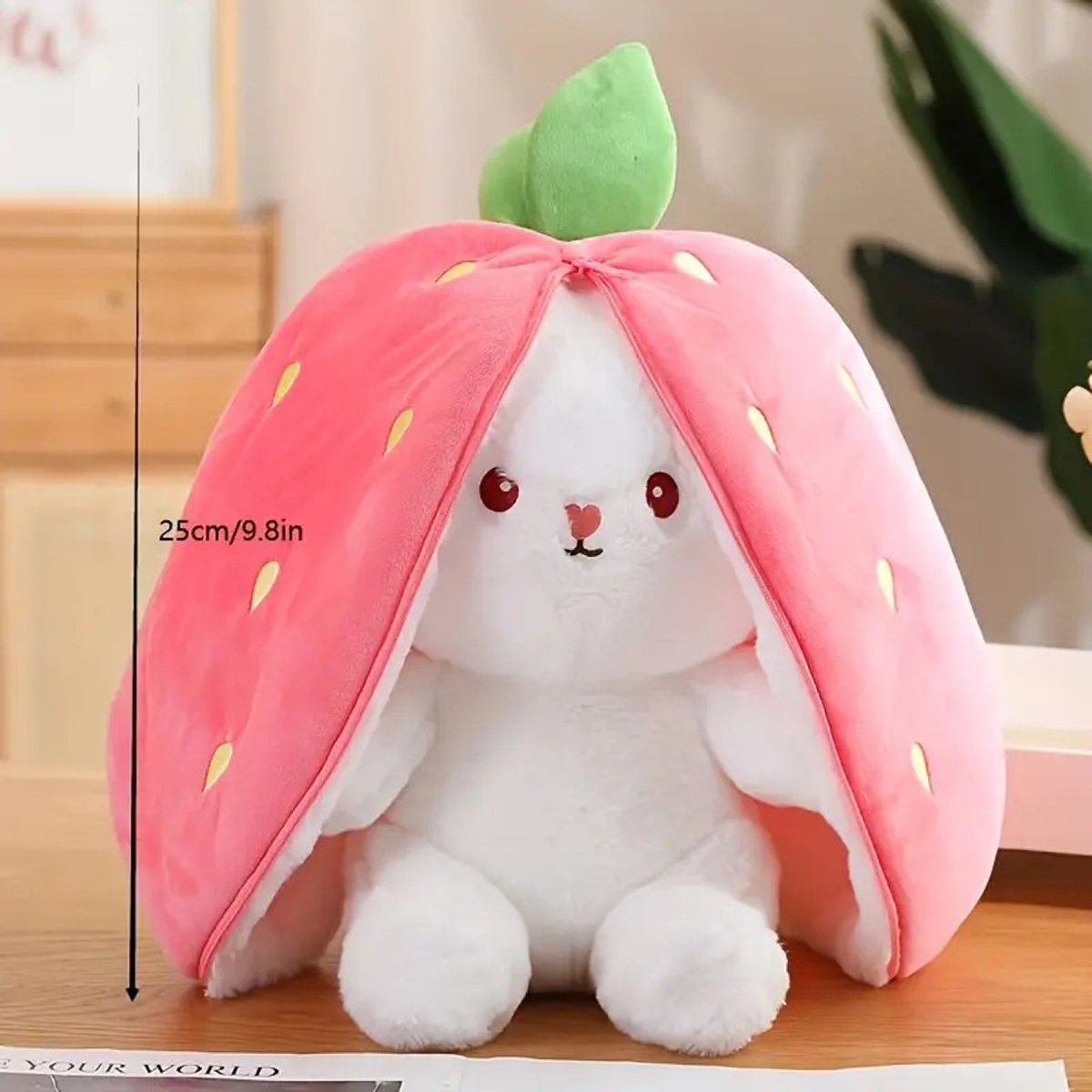 Bunny Plush with Strawberry or Carrot Design – Sweet Toy for Kids
