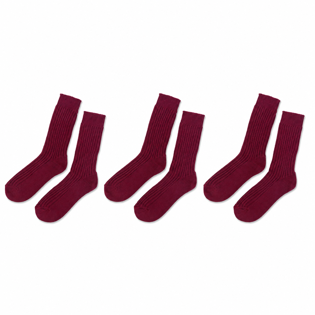 tittimitti® Men’s 100% Organic Cotton Boot Socks 3-Pack – Thick Warm Winter Crew Socks (Made in Italy)