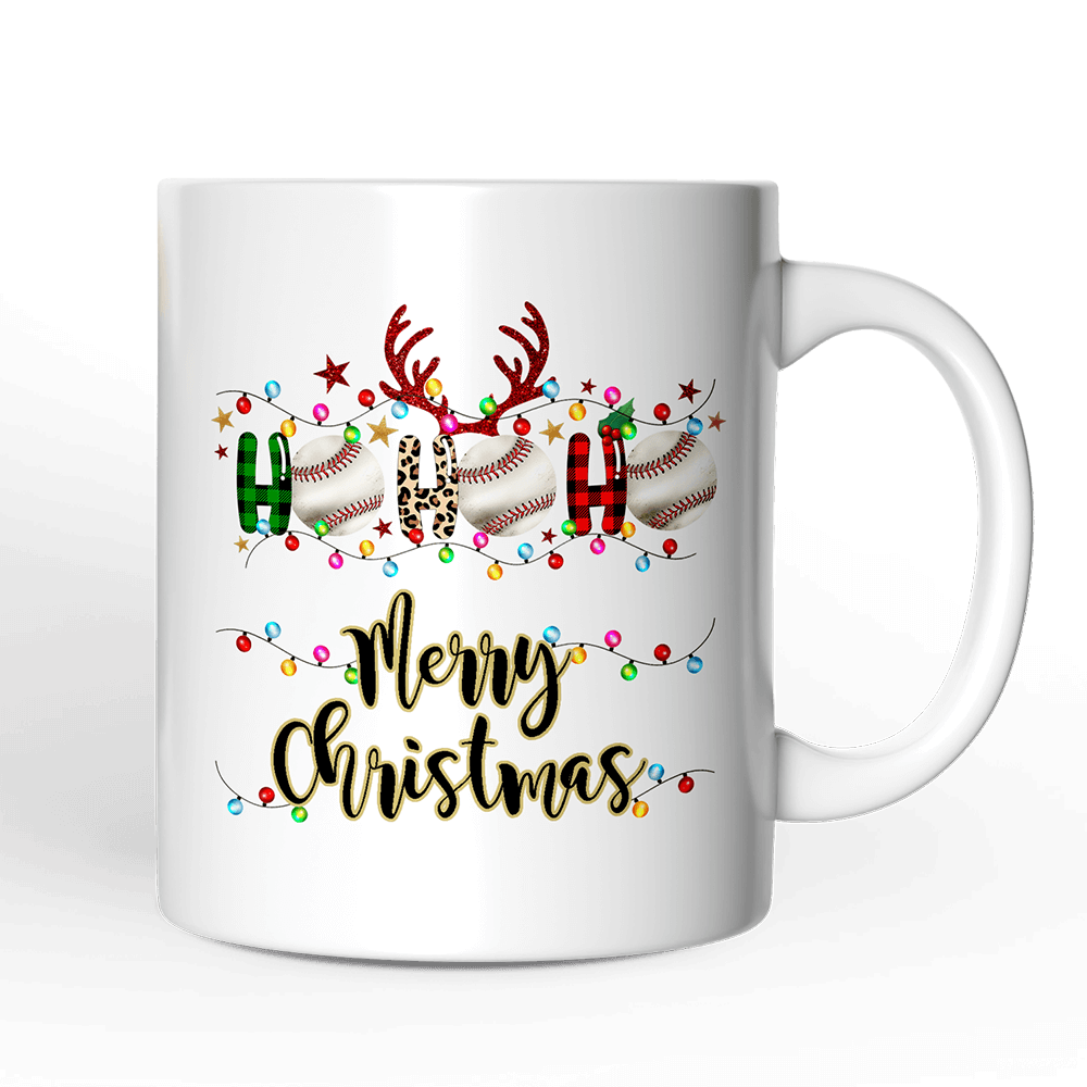 Baseball Gift Mug – Buffalo Plaid Christmas Edition: Customized