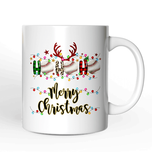 Baseball Gift Mug – Buffalo Plaid Christmas Edition: Customized