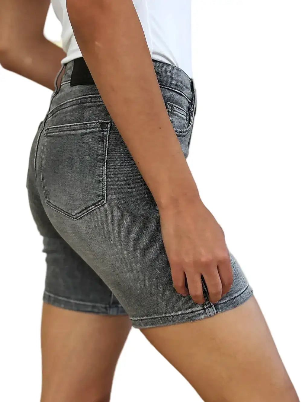 Judy Blue Full Size High Waist Washed Denim Shorts