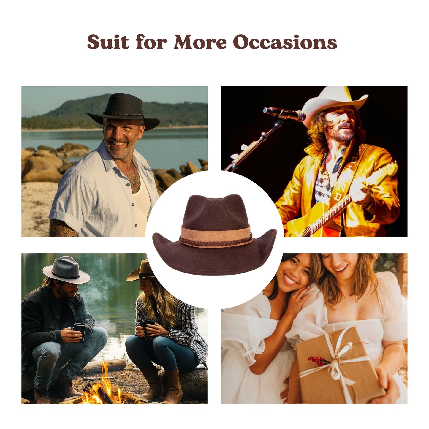 Canyon Dark Coffee Felt Cowboy Hat