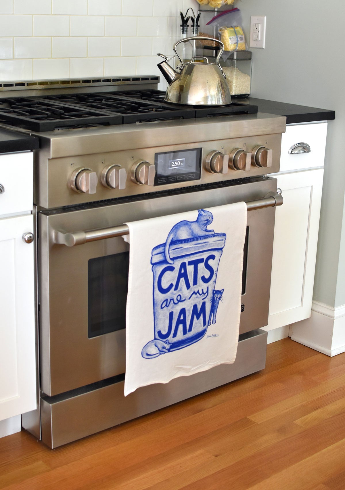 Cats Are My Jam Funny Cat Kitchen Towel | Flour Sack Tea Towel