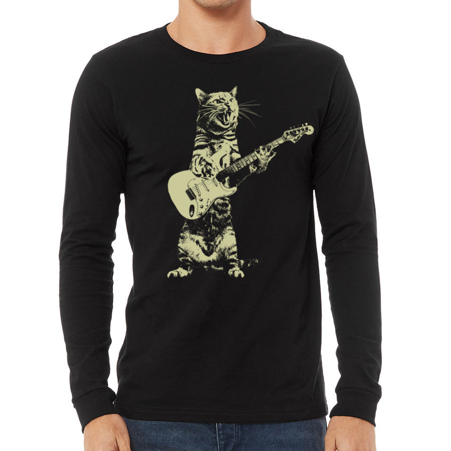 Cat Playing Guitar Long Sleeve