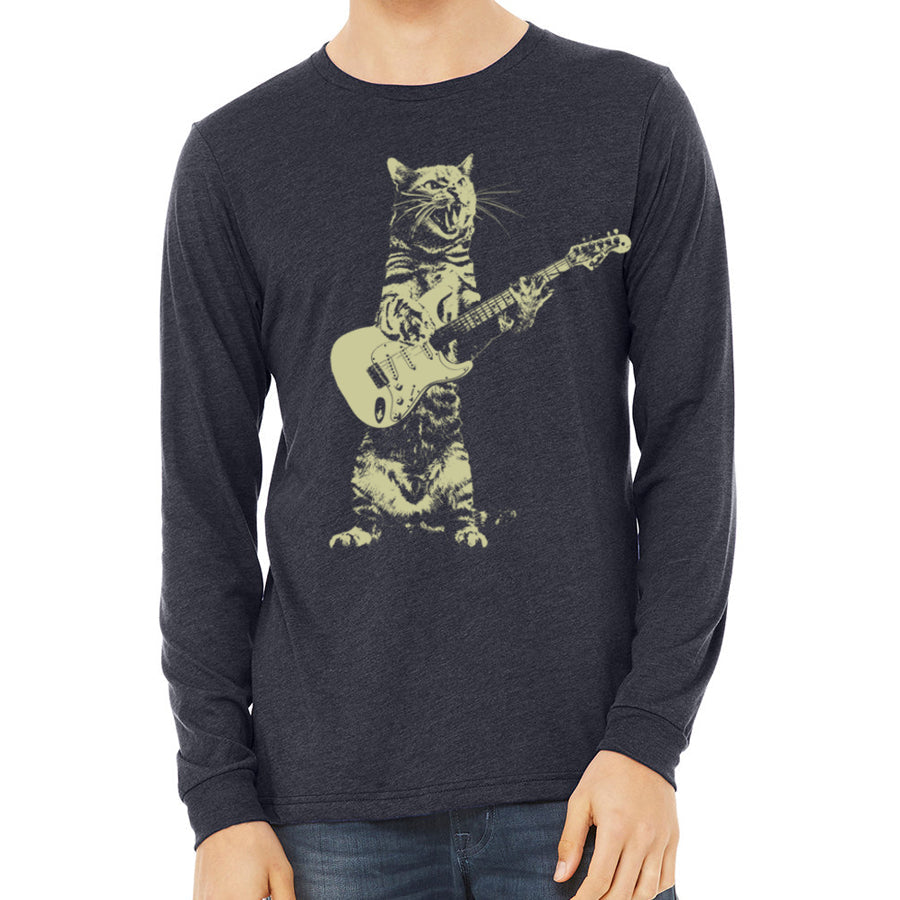 Cat Playing Guitar Long Sleeve
