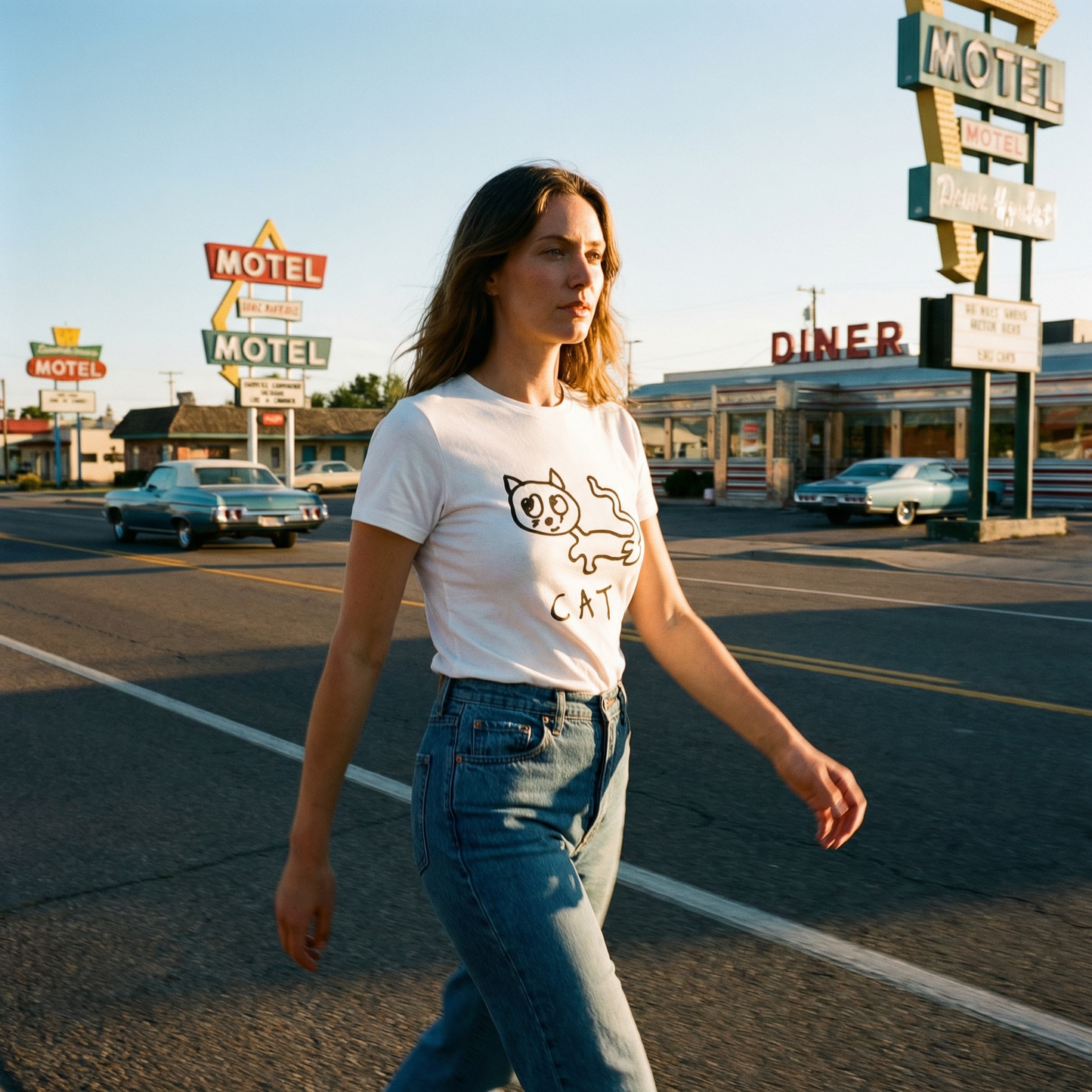 Cat - Women's Fitted Tee