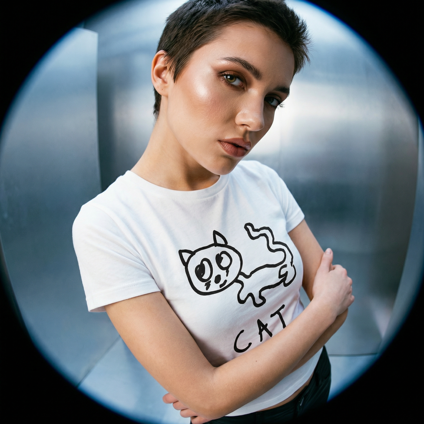 Cat - Women's Fitted Tee