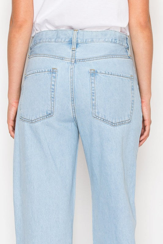 DAT1001BGL - Unisex Tapered Baggy Jeans