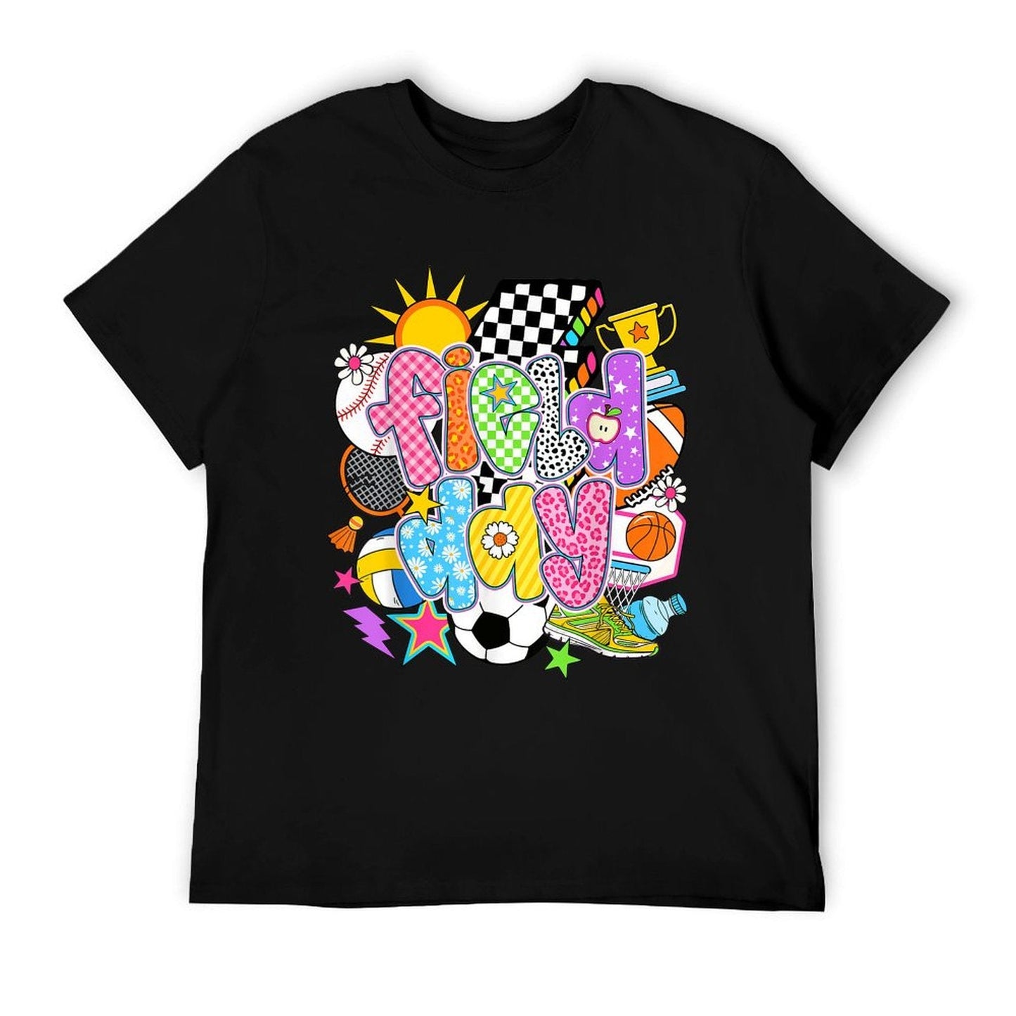 Field Day Fun Day Let The Games Begin Field Trip Teacher Kid Heathered Texture T-Shirt