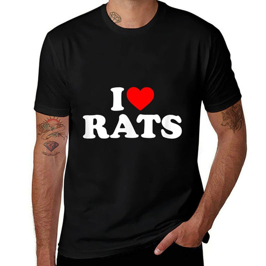 I Love Rats,I Heart Rats  Polyester Blend T-Shirt