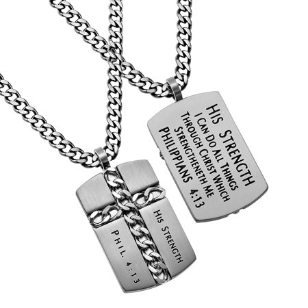 Silver Chain Cross Necklace
