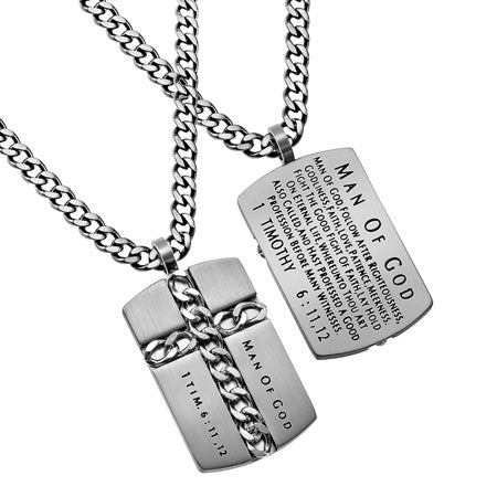 Silver Chain Cross Necklace