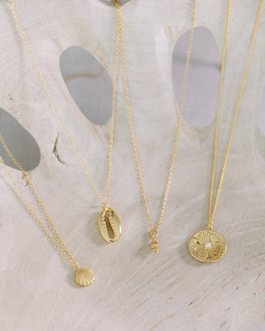 Gold Cowrie Necklace