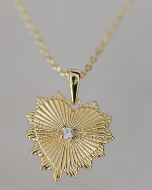 Gold Diamond Heart Necklace