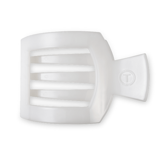 Coconut White Large Flat Square Hair Clip