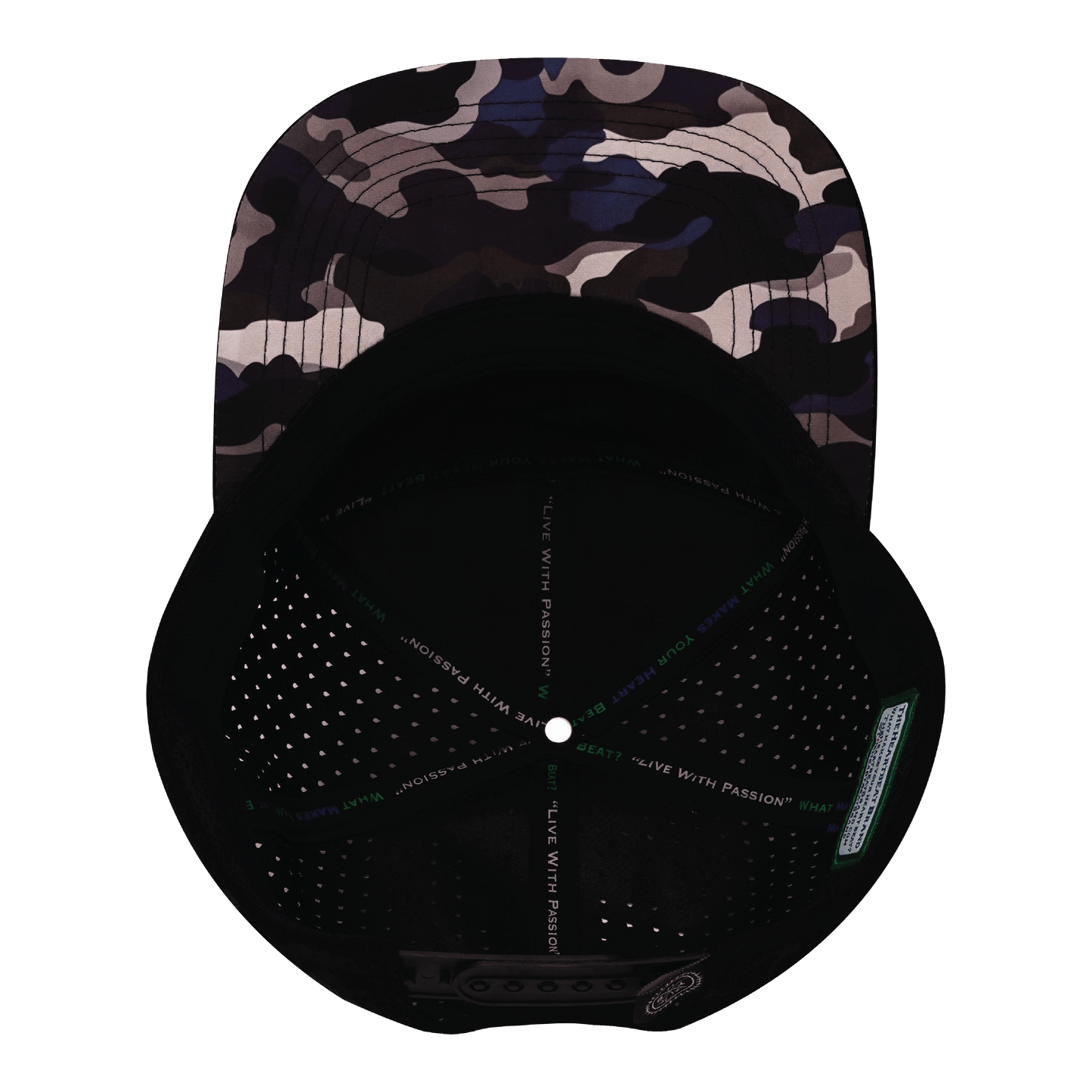 **ADULT** Color Vibes Hat - Flat Bill - Desert Night Camo - Black / Cream - Laser Mesh