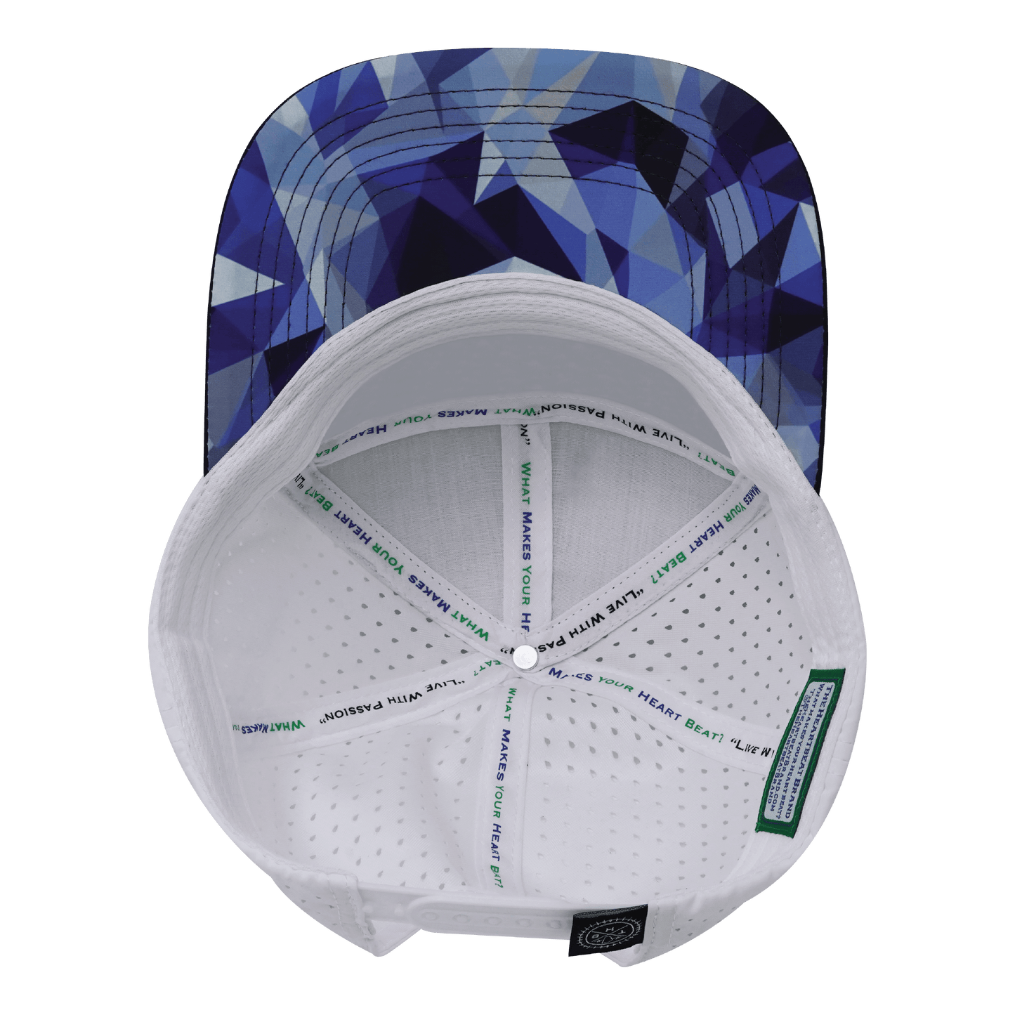 **ADULT** Color Vibes Hat - Flat Bill - Geo Blue - Navy / White - Laser Mesh