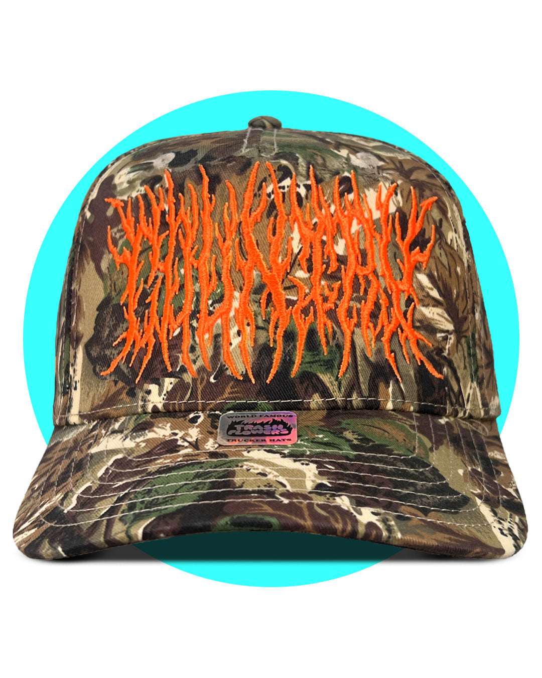 Country Death Metal Camo Snapback Embroidered Trucker Hat