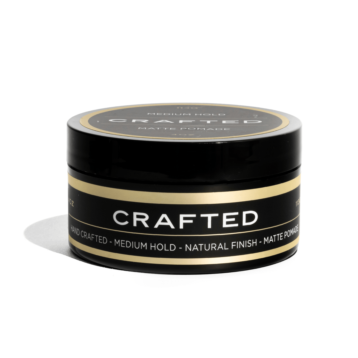 CRAFTED Matte Pomade – Lightweight Hold, Natural Matte Finish – 4oz