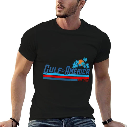 Womens Gulf Of US America Shirts Vintage 3 Stripes USA Flag Colors V-Neck Odor-resistant T-Shirt