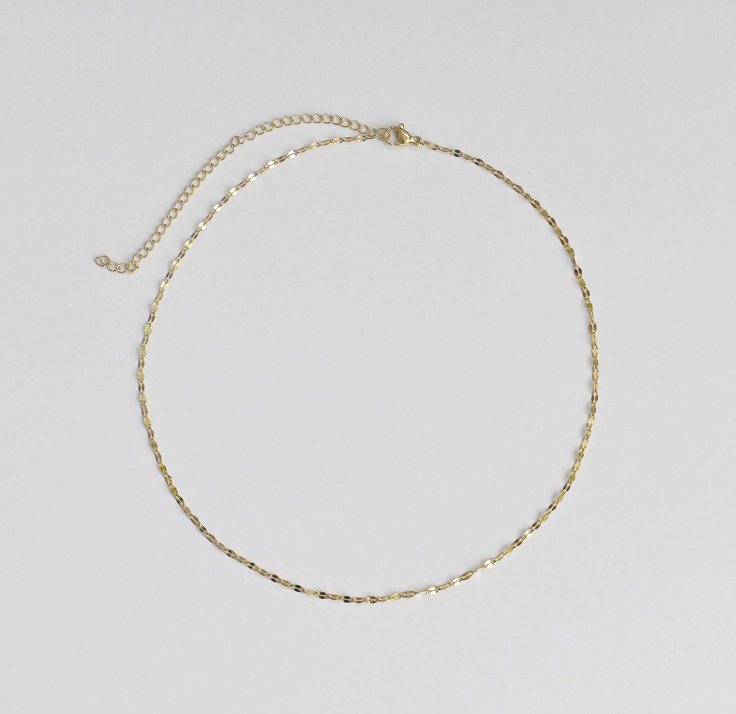 ELSIE GOLD DAINTY LACE CHAIN NECKLACE