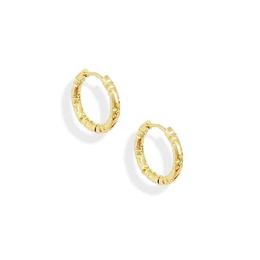 ISMAY GOLD HUGGIE HOOP EARRINGS