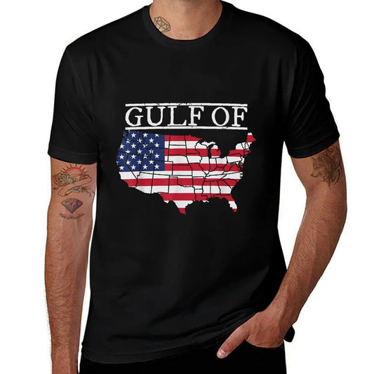 Gulf of USA America Funny USA Flag Vintage-inspired T-Shirt
