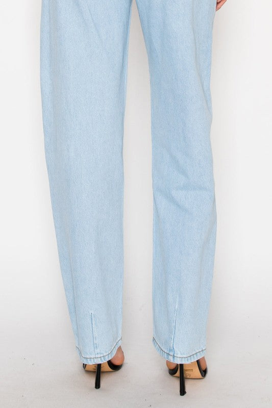 DAT1001BGL - Unisex Tapered Baggy Jeans