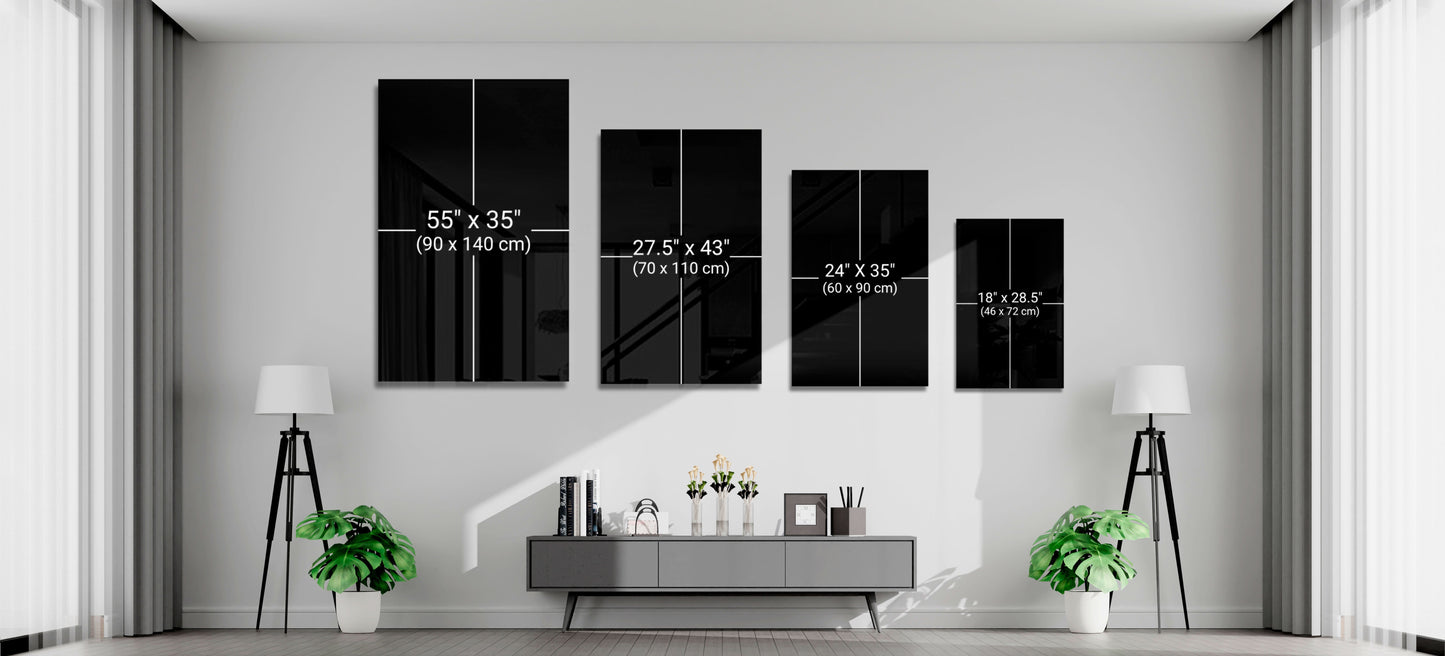 Brushed Face Glass Wall Art