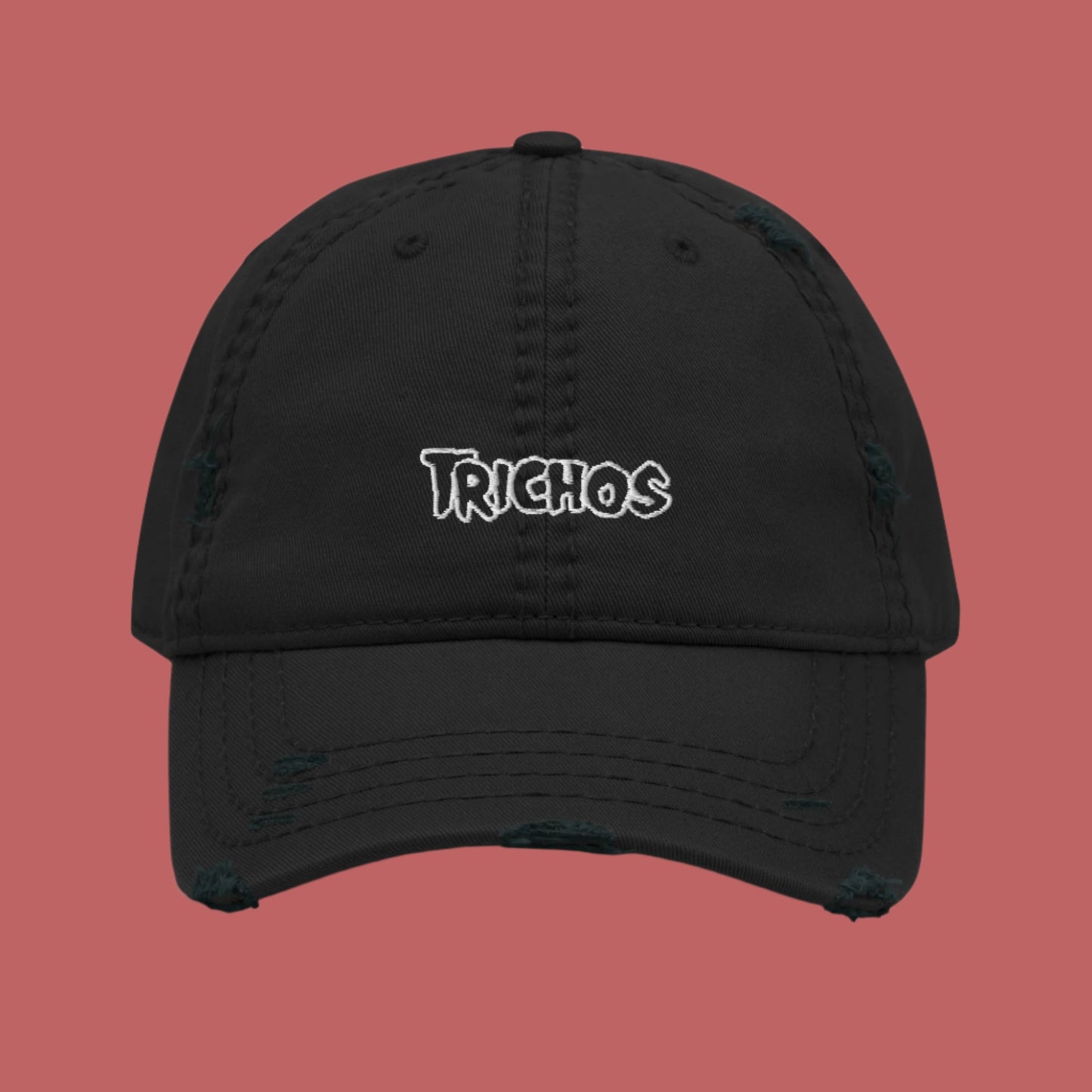 Trichos distressed dad hat