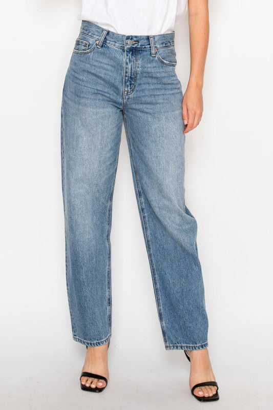 DAT1001BGM -  Unisex Tapered Baggy Jeans