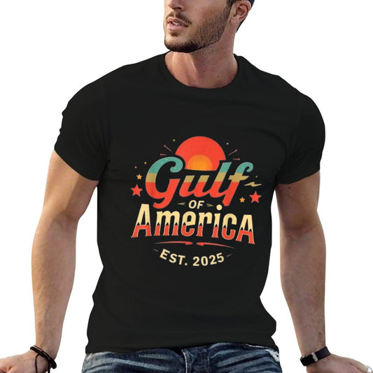 Gulf Of USA America Est 2025 Vintage Retro American Gulf US Graphic-printed T-Shirt