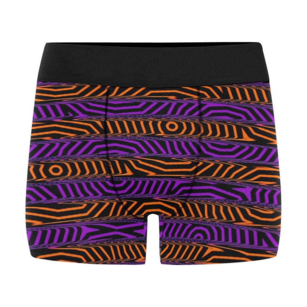 Orange and Purple Spooky Stripes Boxer Briefs