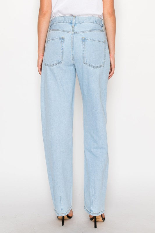 DAT1001BGL - Unisex Tapered Baggy Jeans