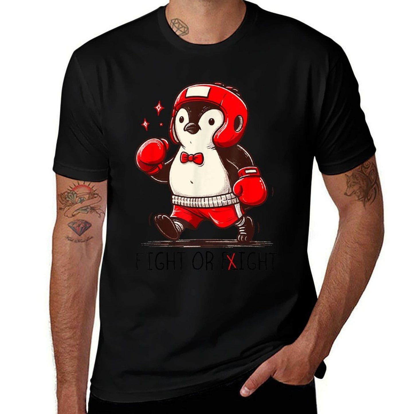 Fight Or Flight Funny Penguin Pun Fight Or Flight Meme Box  Moisture-wicking T-Shirt