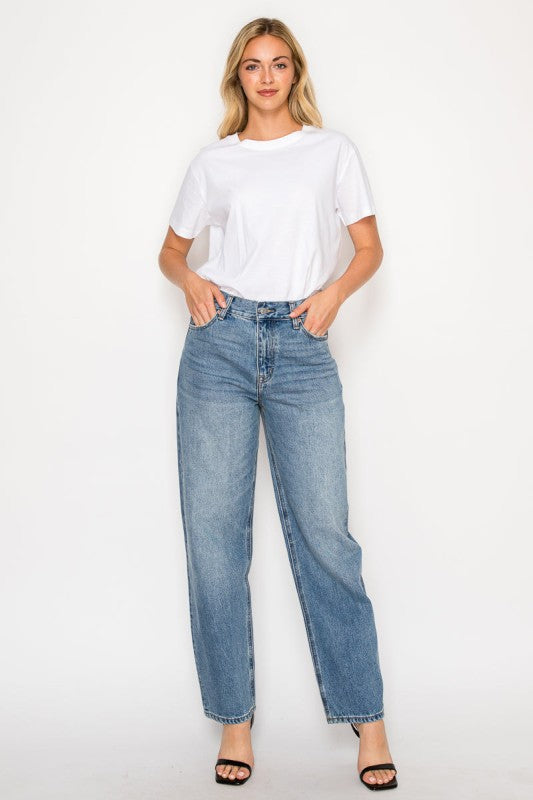 DAT1001BGM -  Unisex Tapered Baggy Jeans