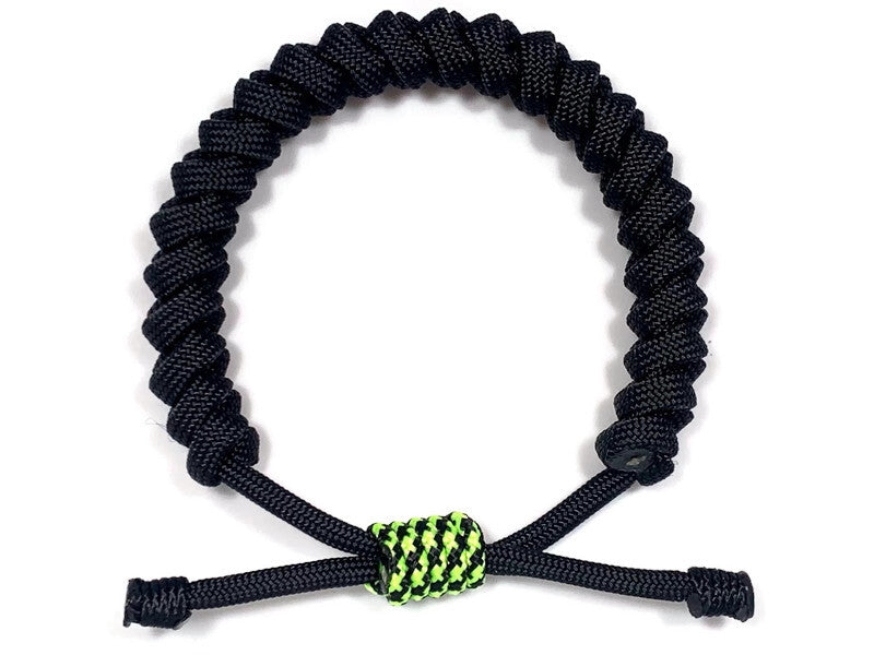 Engineered Jet Black and Electric Rope Bracelet