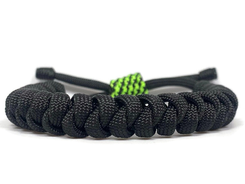 Engineered Jet Black and Electric Rope Bracelet