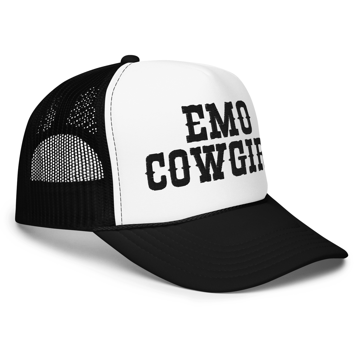 Emo Cowgirl Embroidered Foam Trucker Hat