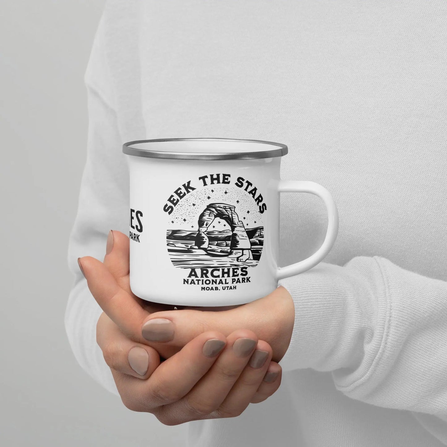 Arches National Park Seek The Stars Durable Enamel Camp Mug