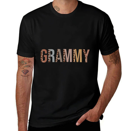 Grammy Leopard Print Mom Cute Mothers Day Funny Grandma  Quick-drying T-Shirt