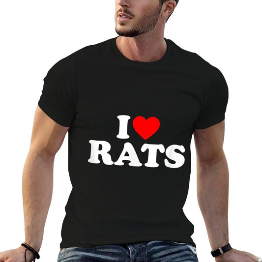 I Love Rats,I Heart Rats  Polyester Blend T-Shirt