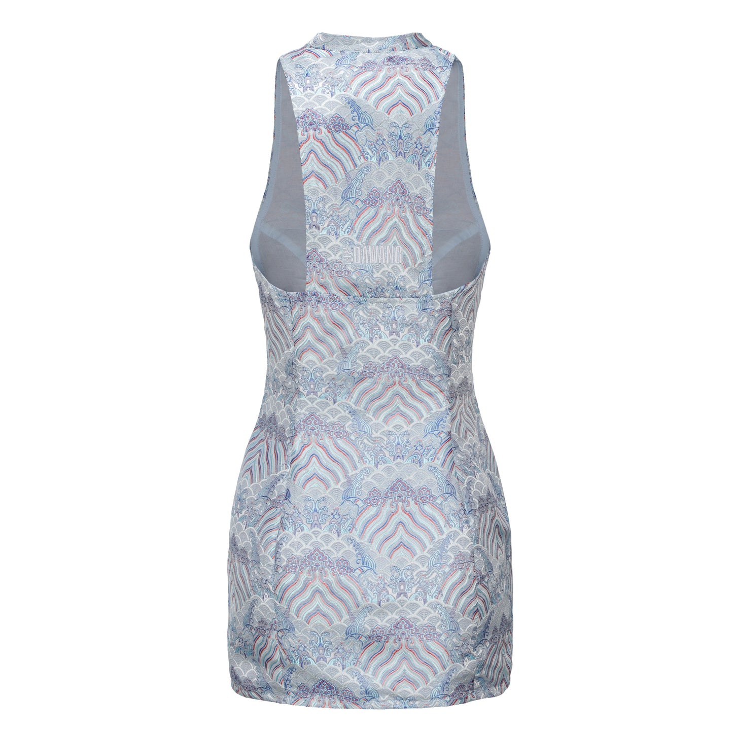Hua Sleeveless Brocade Mini Dress Cloud Moire