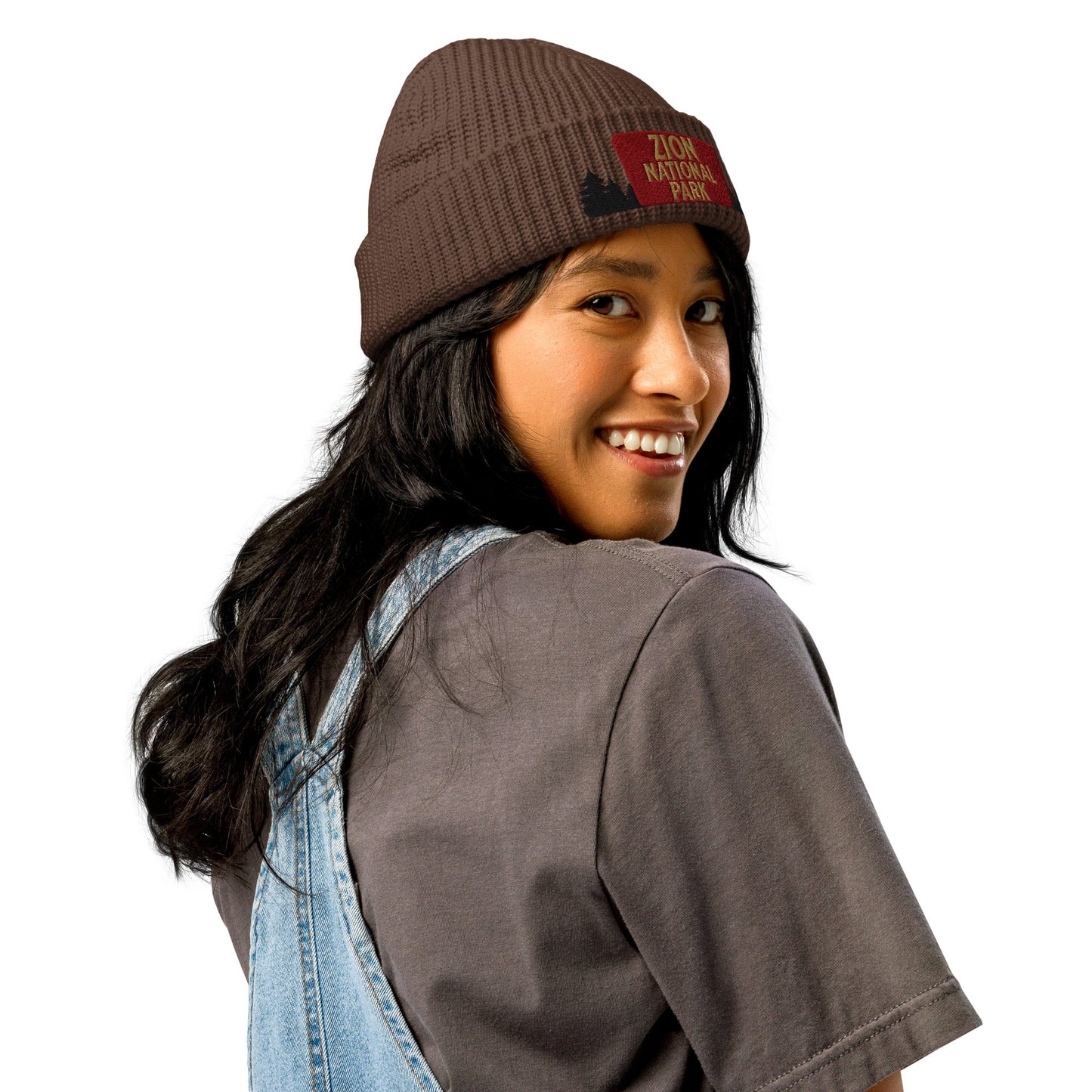 Zion National Park Sign Embroidered Wharf Style Beanie