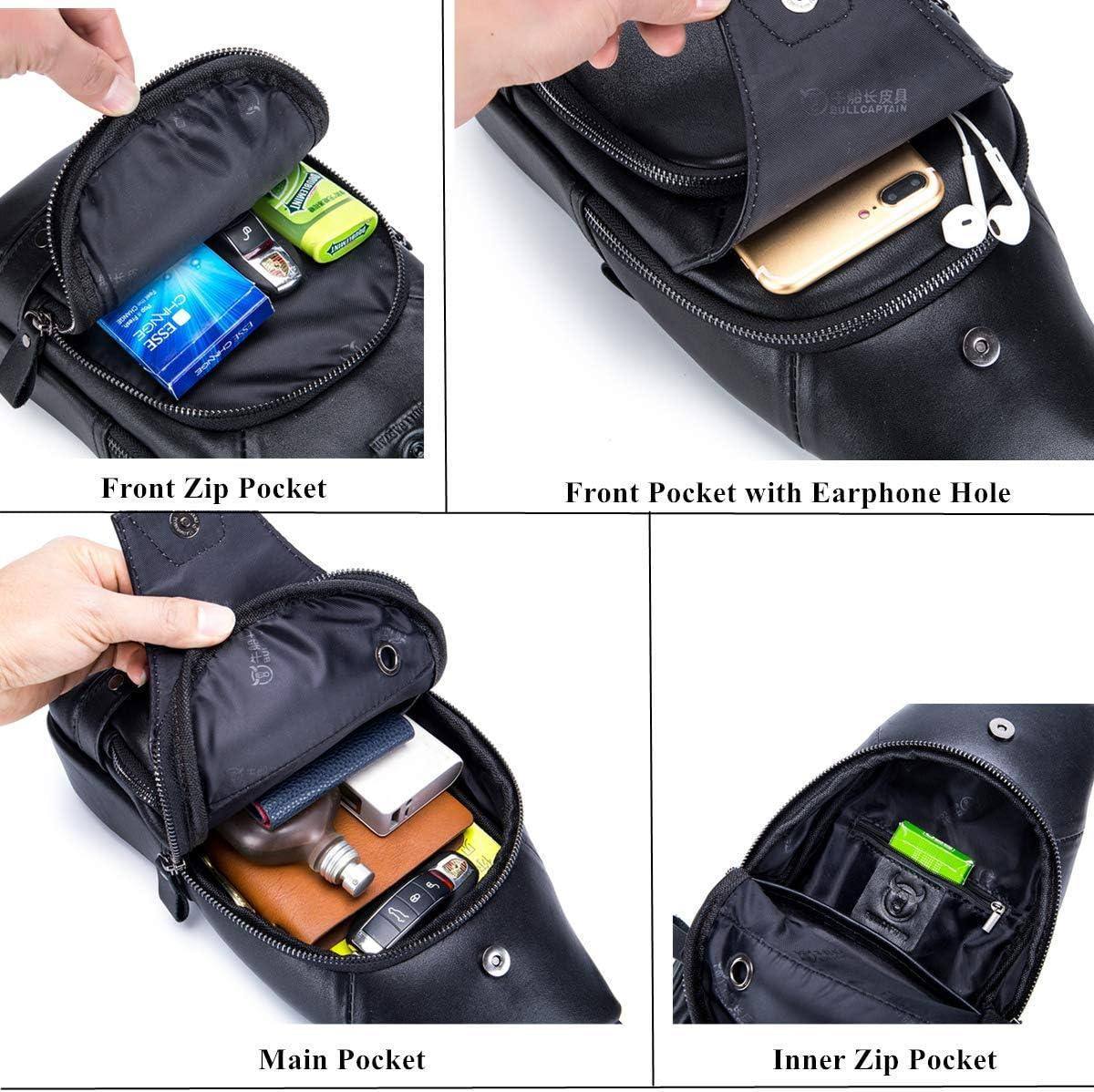 Men’s Leather Sling Bag – Secure Anti-Theft Classic Everyday
