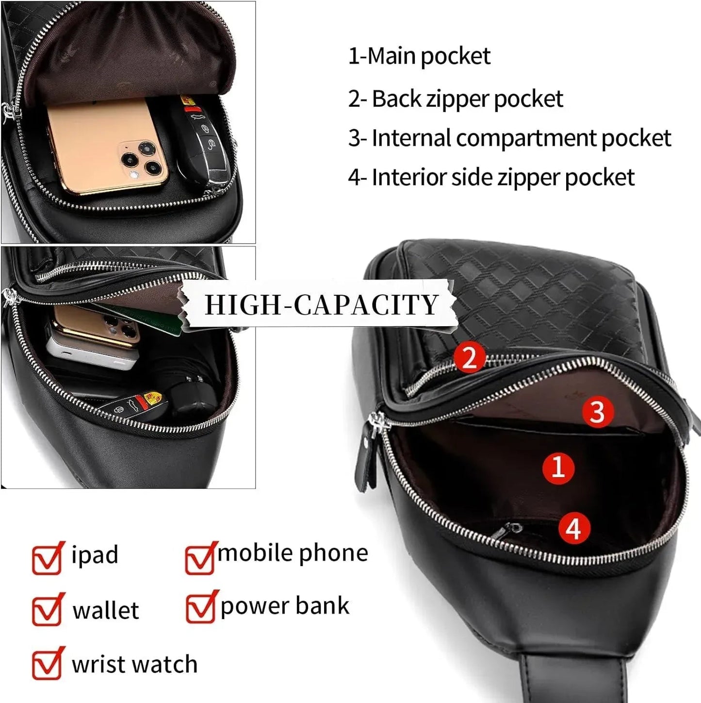 Men’s Leather Sling Bag – Modern Everyday Carry
