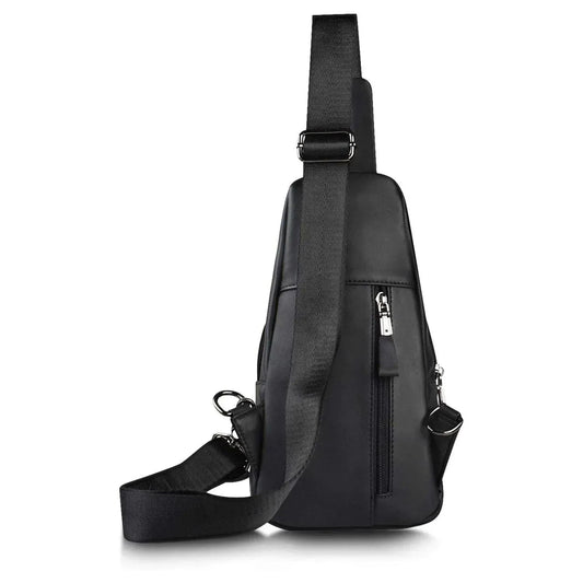 Men’s Leather Sling Bag – Secure Anti-Theft
