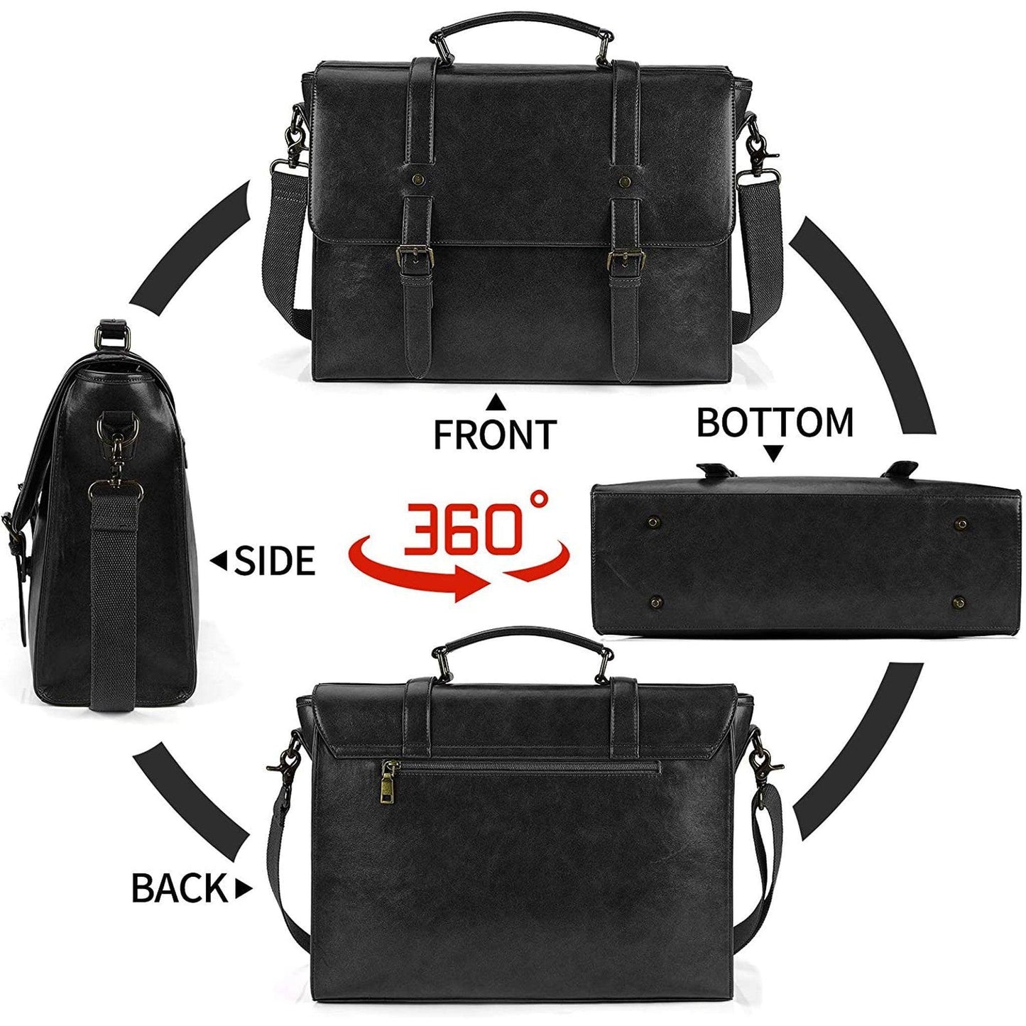 Men’s Leather Messenger Bag – Laptop Ready